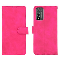 Coque Portefeuille Livre Cuir Etui Clapet L01Z pour Huawei Honor 10X Lite Rose Rouge