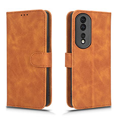 Coque Portefeuille Livre Cuir Etui Clapet L01Z pour Huawei Honor 80 Pro 5G Marron