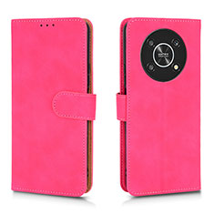 Coque Portefeuille Livre Cuir Etui Clapet L01Z pour Huawei Honor Magic4 Lite 5G Rose Rouge