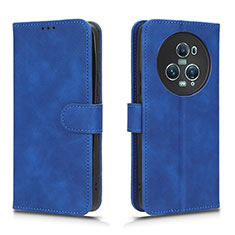 Coque Portefeuille Livre Cuir Etui Clapet L01Z pour Huawei Honor Magic5 Pro 5G Bleu