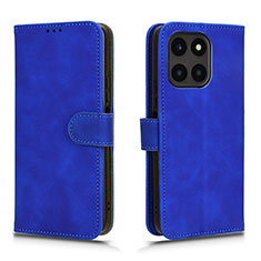 Coque Portefeuille Livre Cuir Etui Clapet L01Z pour Huawei Honor X6a Bleu