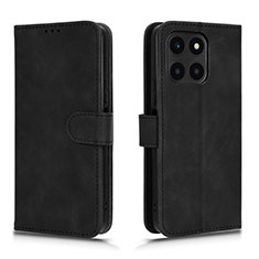 Coque Portefeuille Livre Cuir Etui Clapet L01Z pour Huawei Honor X6a Noir