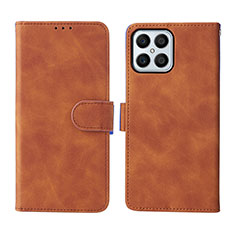 Coque Portefeuille Livre Cuir Etui Clapet L01Z pour Huawei Honor X8 4G Marron