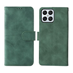 Coque Portefeuille Livre Cuir Etui Clapet L01Z pour Huawei Honor X8 4G Vert