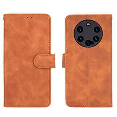 Coque Portefeuille Livre Cuir Etui Clapet L01Z pour Huawei Mate 40 Pro+ Plus Marron