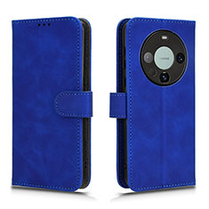 Coque Portefeuille Livre Cuir Etui Clapet L01Z pour Huawei Mate 60 Bleu