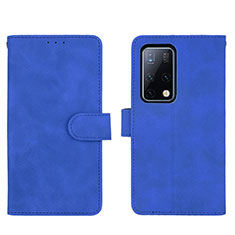 Coque Portefeuille Livre Cuir Etui Clapet L01Z pour Huawei Mate X2 Bleu