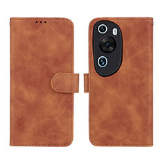 Coque Portefeuille Livre Cuir Etui Clapet L01Z pour Huawei P60 Art Marron