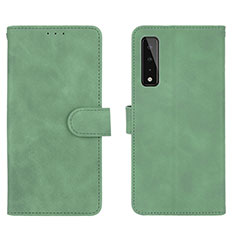 Coque Portefeuille Livre Cuir Etui Clapet L01Z pour LG Stylo 7 Vert