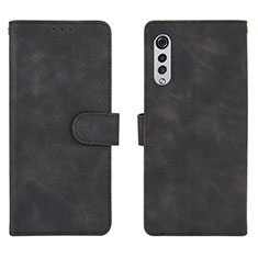 Coque Portefeuille Livre Cuir Etui Clapet L01Z pour LG Velvet 5G Noir