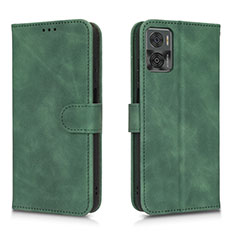 Coque Portefeuille Livre Cuir Etui Clapet L01Z pour Motorola Moto E22 Vert