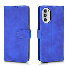 Coque Portefeuille Livre Cuir Etui Clapet L01Z pour Motorola Moto Edge (2022) 5G Bleu