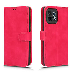 Coque Portefeuille Livre Cuir Etui Clapet L01Z pour Motorola Moto Edge Plus (2023) 5G Rose Rouge