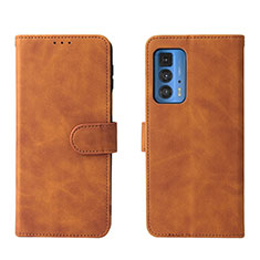 Coque Portefeuille Livre Cuir Etui Clapet L01Z pour Motorola Moto Edge S Pro 5G Marron