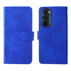 Coque Portefeuille Livre Cuir Etui Clapet L01Z pour Motorola Moto Edge X30 5G Bleu