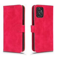 Coque Portefeuille Livre Cuir Etui Clapet L01Z pour Motorola Moto G Power 5G (2023) Rose Rouge