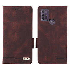 Coque Portefeuille Livre Cuir Etui Clapet L01Z pour Motorola Moto G10 Power Marron