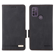 Coque Portefeuille Livre Cuir Etui Clapet L01Z pour Motorola Moto G10 Power Noir