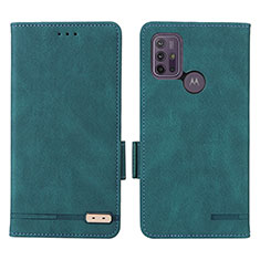 Coque Portefeuille Livre Cuir Etui Clapet L01Z pour Motorola Moto G10 Power Vert