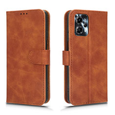 Coque Portefeuille Livre Cuir Etui Clapet L01Z pour Motorola Moto G13 Marron