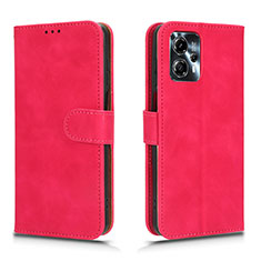 Coque Portefeuille Livre Cuir Etui Clapet L01Z pour Motorola Moto G13 Rose Rouge