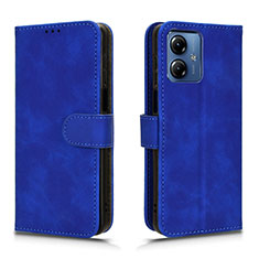 Coque Portefeuille Livre Cuir Etui Clapet L01Z pour Motorola Moto G14 Bleu