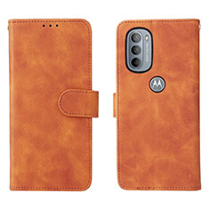 Coque Portefeuille Livre Cuir Etui Clapet L01Z pour Motorola Moto G31 Marron