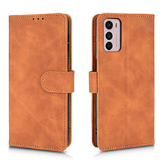 Coque Portefeuille Livre Cuir Etui Clapet L01Z pour Motorola Moto G42 Marron