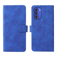 Coque Portefeuille Livre Cuir Etui Clapet L01Z pour Motorola Moto G51 5G Bleu