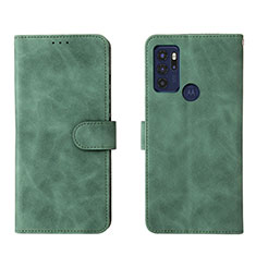 Coque Portefeuille Livre Cuir Etui Clapet L01Z pour Motorola Moto G60s Vert