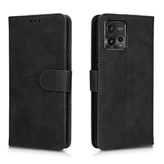 Coque Portefeuille Livre Cuir Etui Clapet L01Z pour Motorola Moto G72 Noir