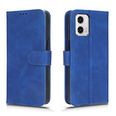 Coque Portefeuille Livre Cuir Etui Clapet L01Z pour Motorola Moto G73 5G Bleu