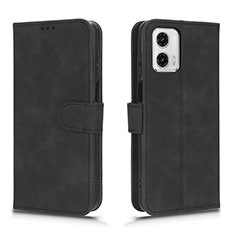 Coque Portefeuille Livre Cuir Etui Clapet L01Z pour Motorola Moto G73 5G Noir