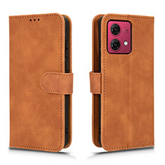 Coque Portefeuille Livre Cuir Etui Clapet L01Z pour Motorola Moto G84 5G Marron