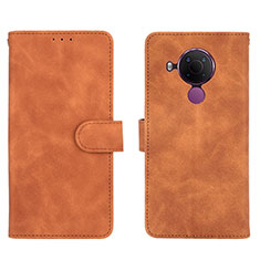 Coque Portefeuille Livre Cuir Etui Clapet L01Z pour Nokia 5.4 Marron