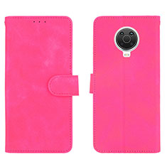 Coque Portefeuille Livre Cuir Etui Clapet L01Z pour Nokia 6.3 Rose Rouge