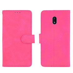 Coque Portefeuille Livre Cuir Etui Clapet L01Z pour Nokia C01 Plus Rose Rouge