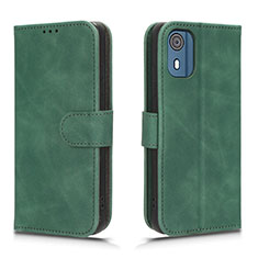 Coque Portefeuille Livre Cuir Etui Clapet L01Z pour Nokia C02 Vert