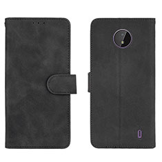 Coque Portefeuille Livre Cuir Etui Clapet L01Z pour Nokia C10 Noir