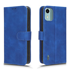 Coque Portefeuille Livre Cuir Etui Clapet L01Z pour Nokia C12 Pro Bleu