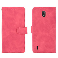 Coque Portefeuille Livre Cuir Etui Clapet L01Z pour Nokia C2 Rose Rouge