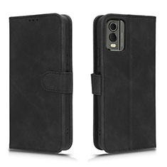 Coque Portefeuille Livre Cuir Etui Clapet L01Z pour Nokia C210 Noir