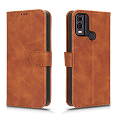 Coque Portefeuille Livre Cuir Etui Clapet L01Z pour Nokia C22 Marron