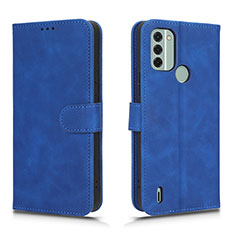 Coque Portefeuille Livre Cuir Etui Clapet L01Z pour Nokia C31 Bleu