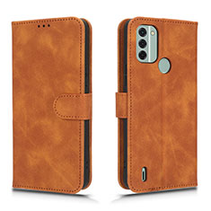 Coque Portefeuille Livre Cuir Etui Clapet L01Z pour Nokia C31 Marron