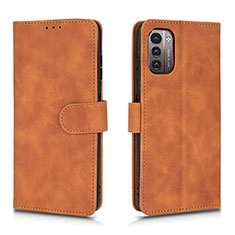 Coque Portefeuille Livre Cuir Etui Clapet L01Z pour Nokia G11 Marron