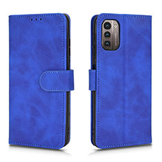 Coque Portefeuille Livre Cuir Etui Clapet L01Z pour Nokia G21 Bleu