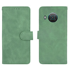 Coque Portefeuille Livre Cuir Etui Clapet L01Z pour Nokia X10 Vert