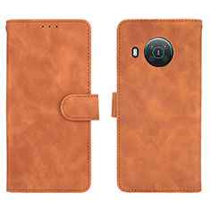 Coque Portefeuille Livre Cuir Etui Clapet L01Z pour Nokia X20 Marron