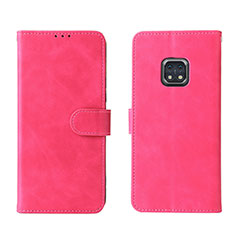 Coque Portefeuille Livre Cuir Etui Clapet L01Z pour Nokia XR20 Rose Rouge